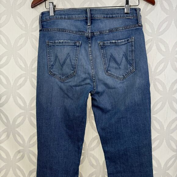 MOTHER The Mid Rise Dazzler Crop Jeans Exposed Secret Sister Size 28 - Picture 12 of 14
